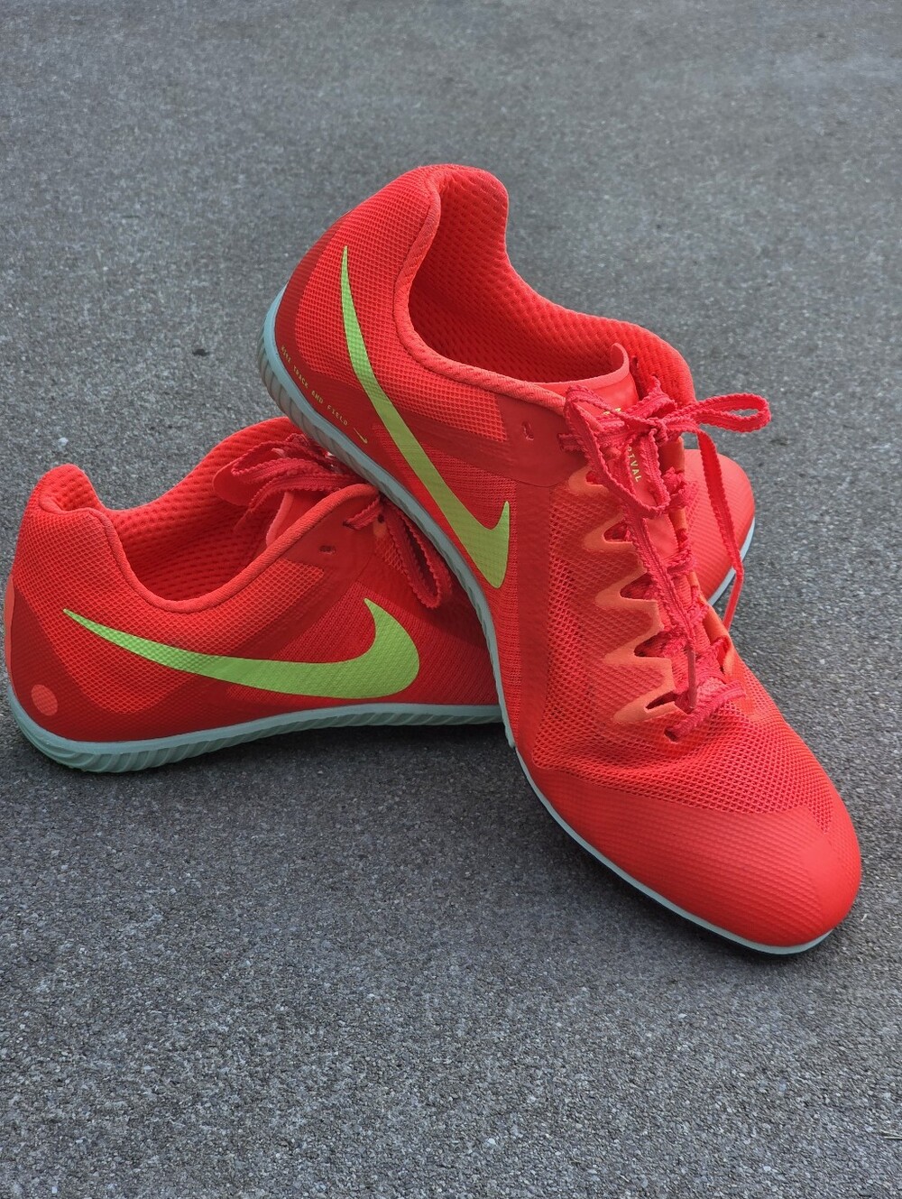 NEW Men's Nike Bright Orange/Volt Track Running Sneakers